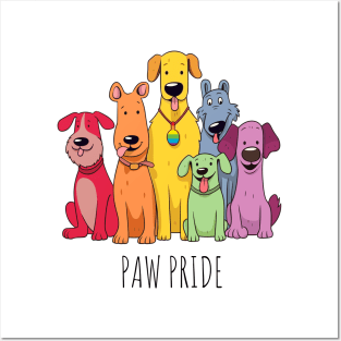 Paw Pride --- Rainbow Themed Typography Design Posters and Art